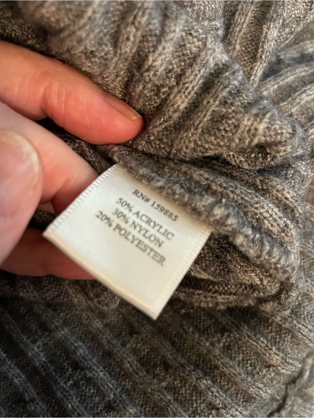 Bobbi Los Angeles Ribbed Mock Neck Women's Sweater - Charcoal Gray size S - Picture 3 of 6